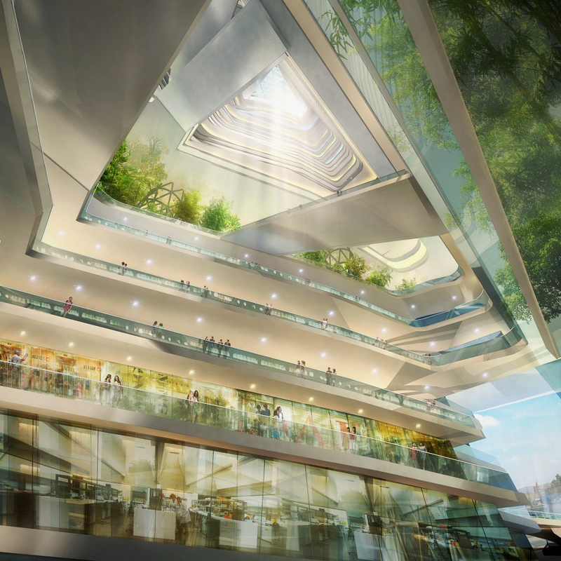 Illustration for article titled This Conceptual Skyscraper Rises Like A Giant Coil